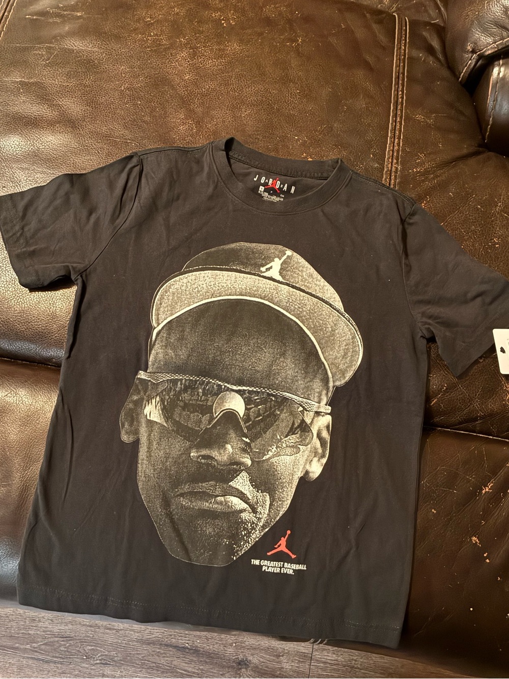 Jordan Black Graphic Face Print Short-Sleeve Tee